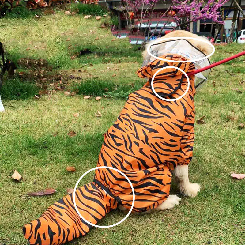 Waterproof Raincoat for Pets – 4-Leg Full Coverage