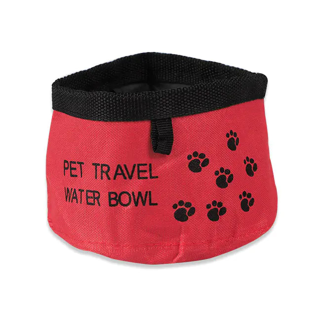 Portable Oxford Fabric Folding Pet Water Bowl