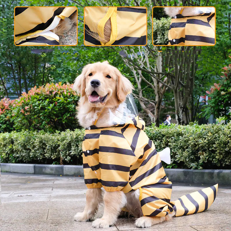 Waterproof Raincoat for Pets – 4-Leg Full Coverage