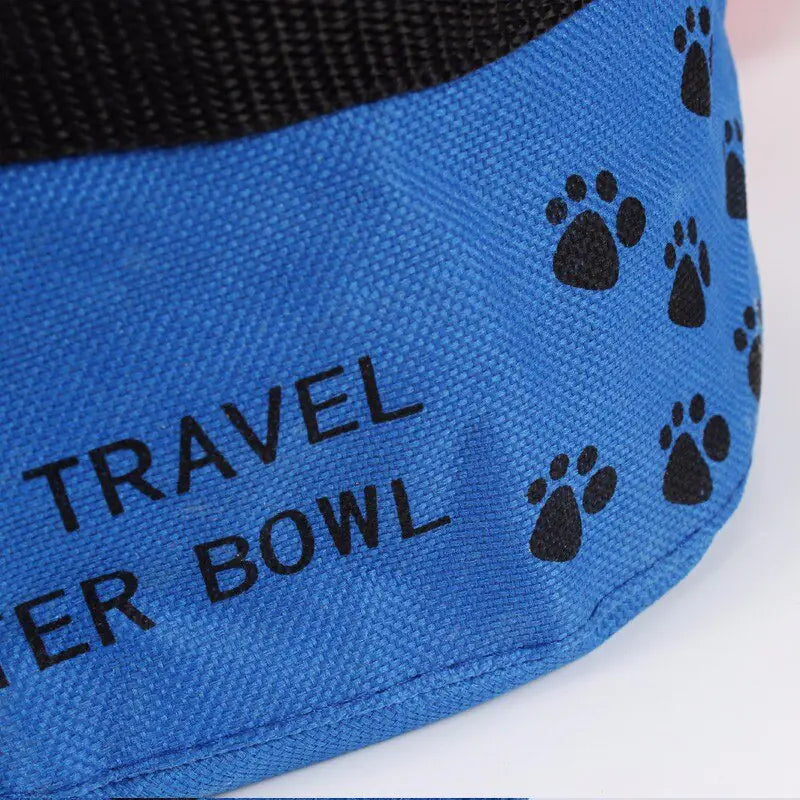 Portable Oxford Fabric Folding Pet Water Bowl