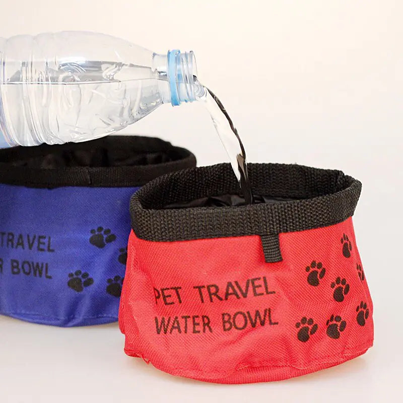 Portable Oxford Fabric Folding Pet Water Bowl