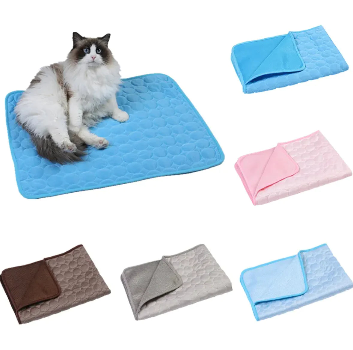 Cooling Pet Mat โ Ice Silk Summer Bed